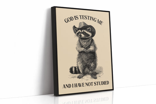 God Is Testing Me Raccoon