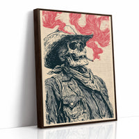 The Last Cowboy — Profile Skeleton Engraving Print