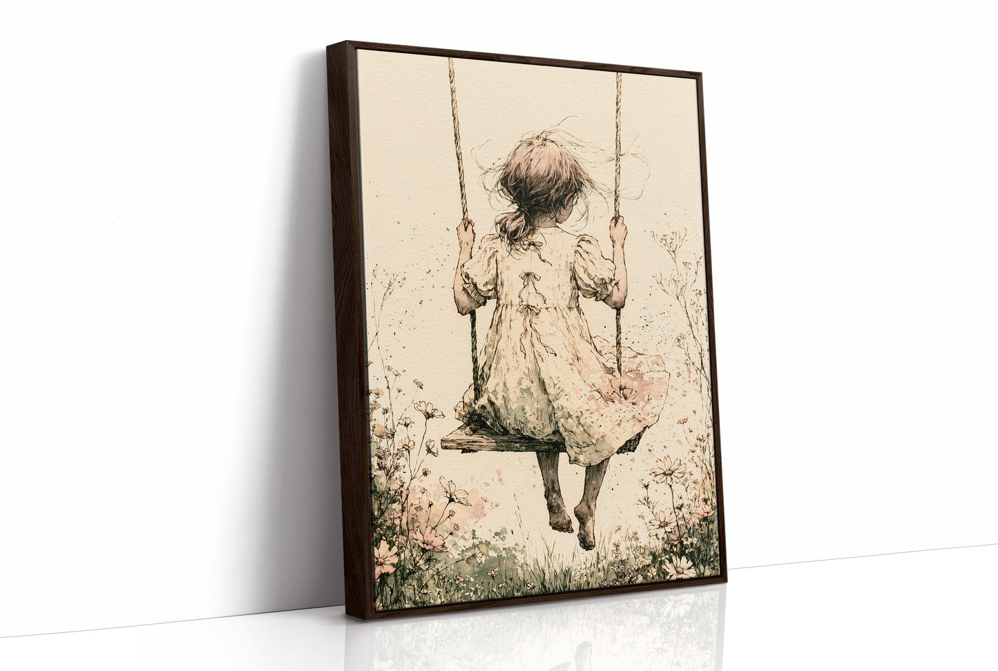 The Wildflower Swing: A Girl's Quiet Sway