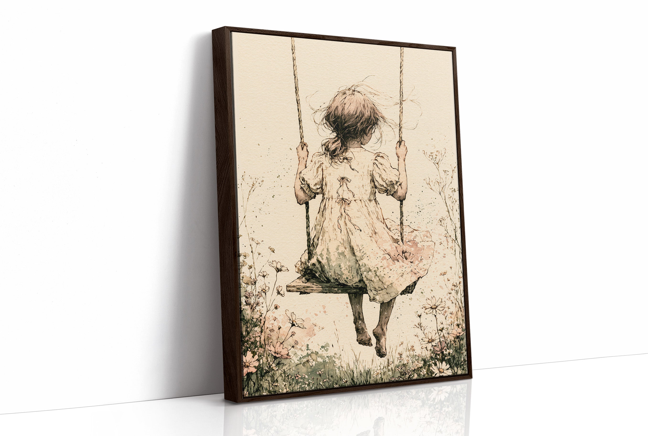 The Wildflower Swing: A Girl's Quiet Sway