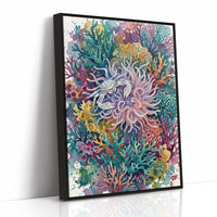 Anemone Hideout: Watercolor Speckled Crab Study