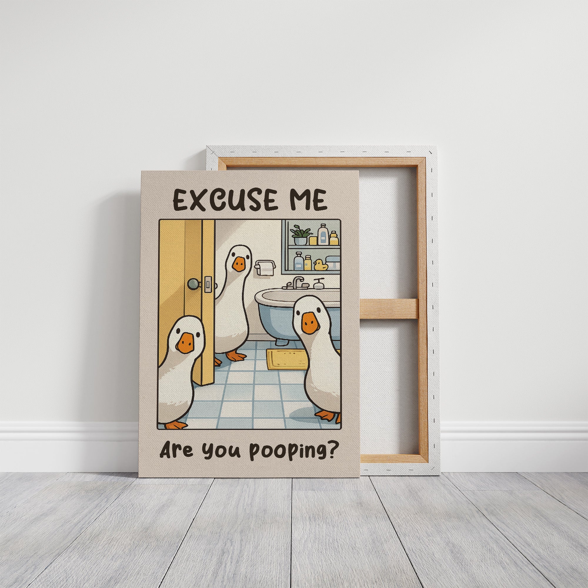 Bathroom Invasion: A Fowl Interruption