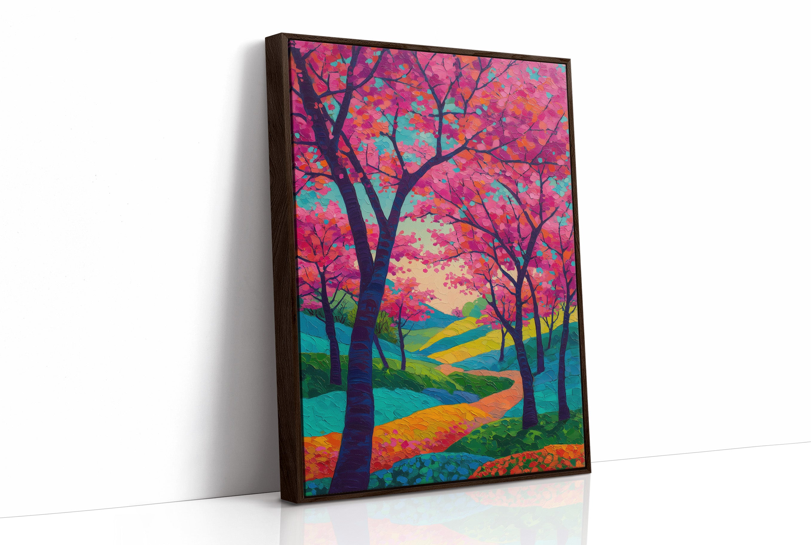 Cherry Blossoms Paint The Winding Path