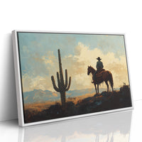 Cowboy Sundown by the Saguaro