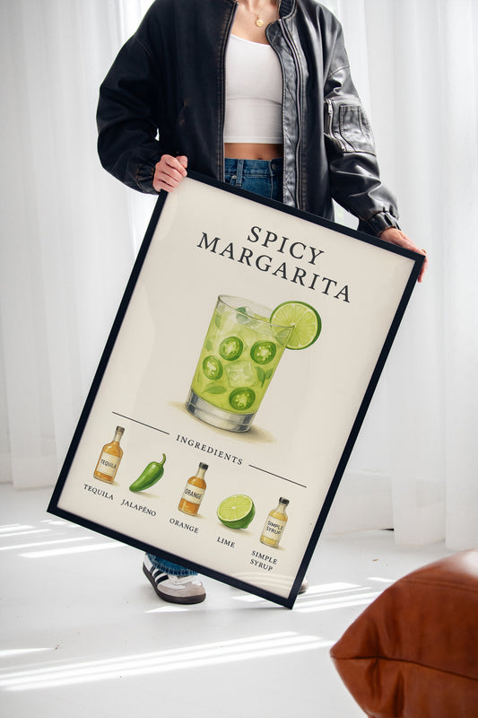 Spicy Margarita Cocktail Recipe Print