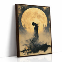 Silhouette Beneath the Harvest Moon