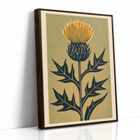 Thistle Woodblock Silhouette
