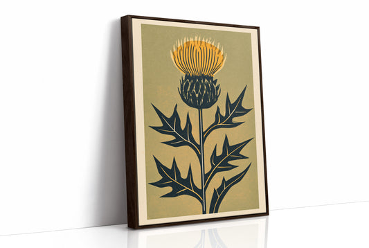 Thistle Woodblock Silhouette
