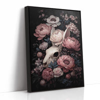 Skull Blossoms Against Velvet Night