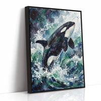 Breach: Watercolor Orca Study