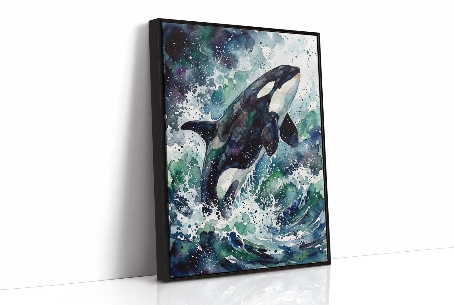 Breach: Watercolor Orca Study