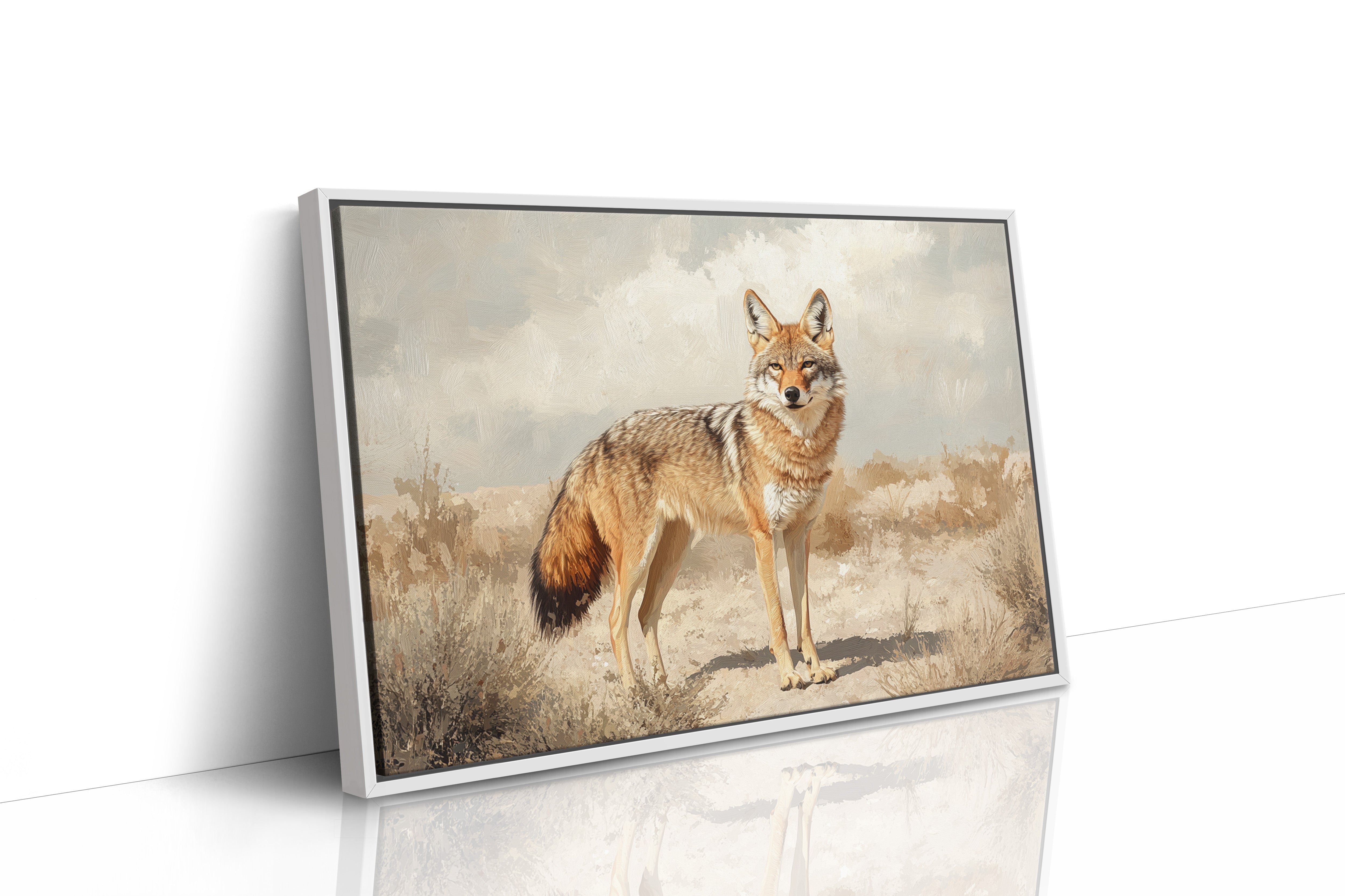 Lone Coyote in the Sun