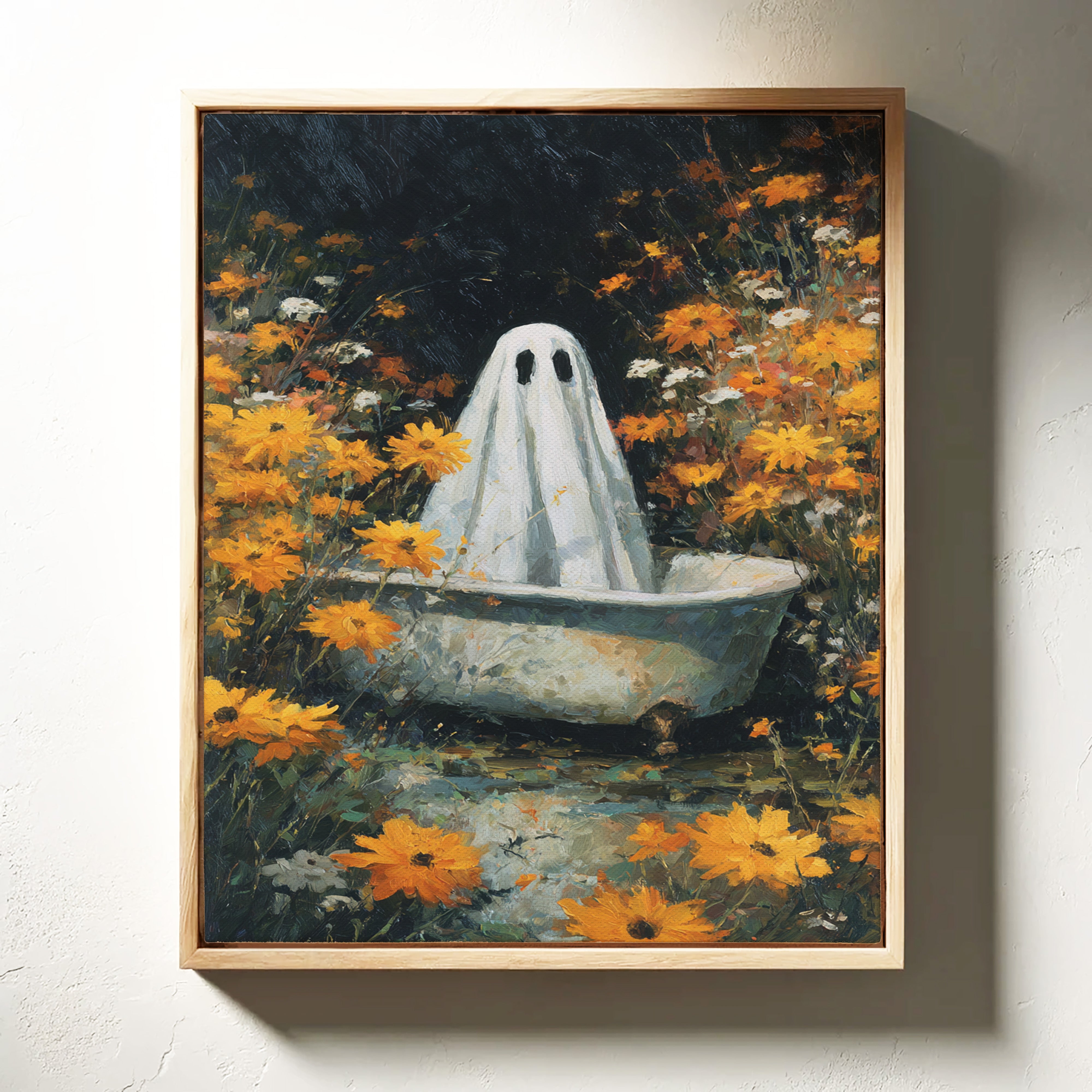 A Ghost Among Golden Petals