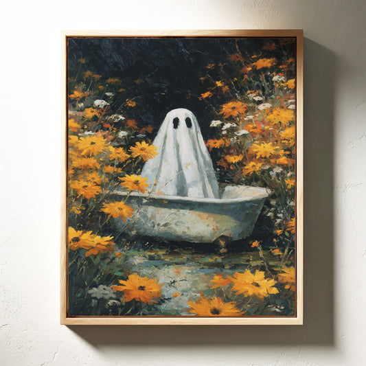 A Ghost Among Golden Petals