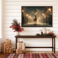 Starlit Stag Walks Victorian Streets