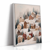 Snow Blankets The Hillside Village