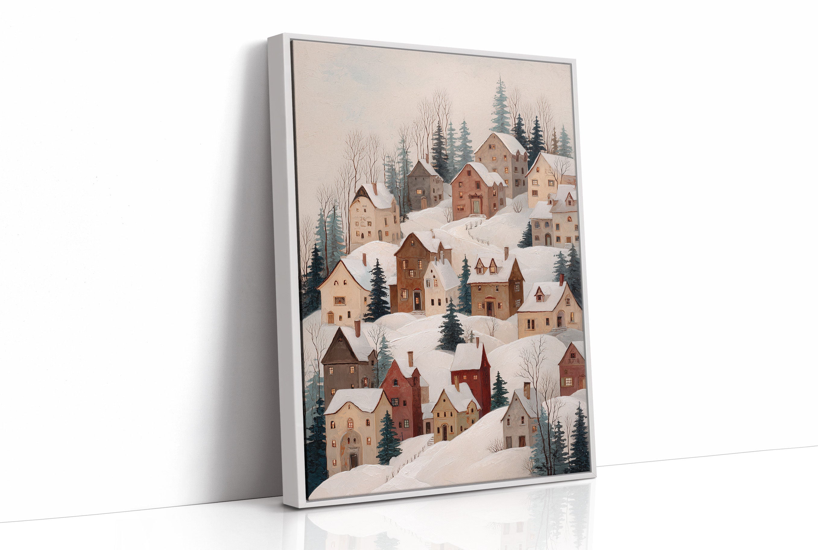 Snow Blankets The Hillside Village