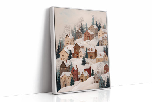 Snow Blankets The Hillside Village