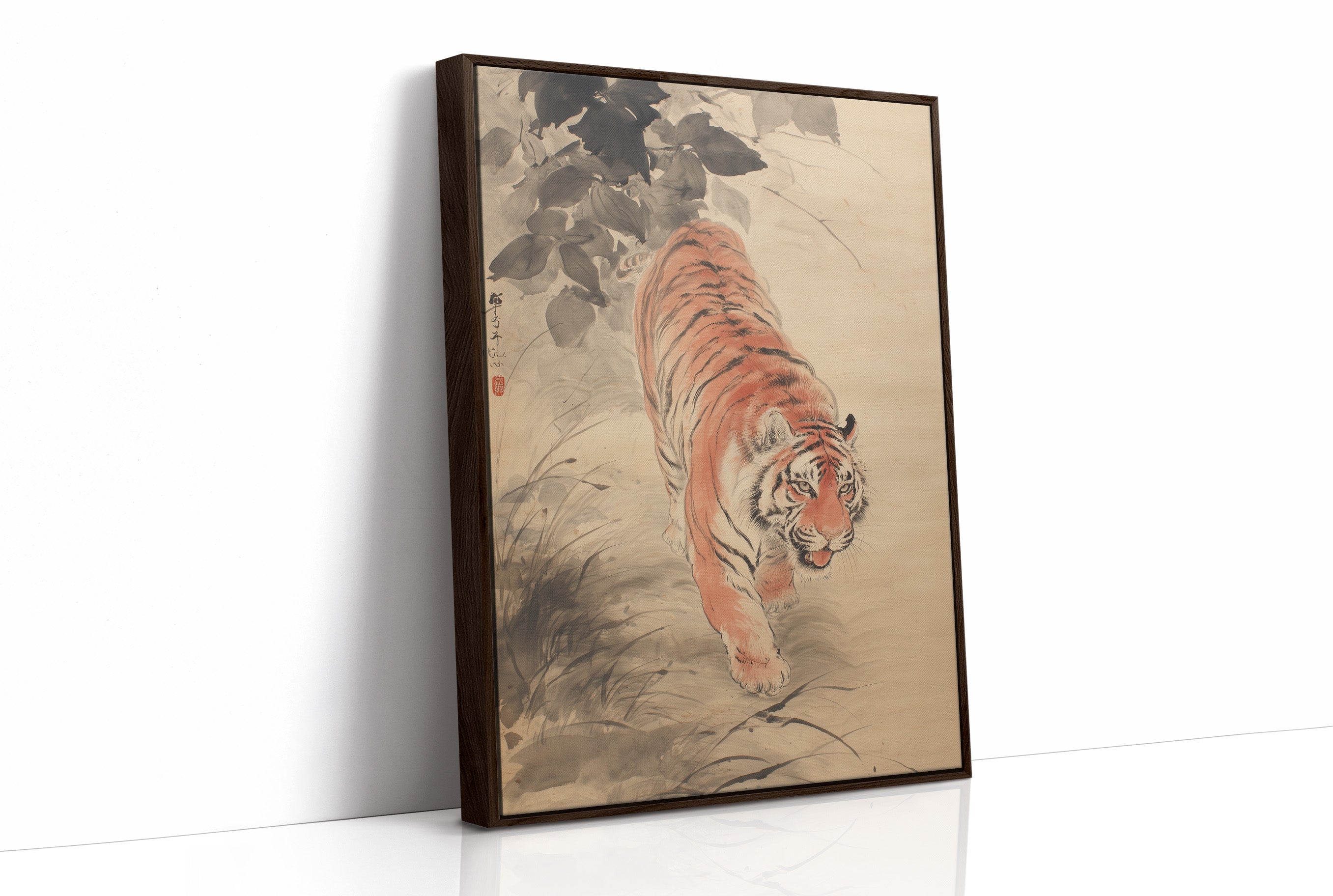 Silent Steps Through Misty Bamboo