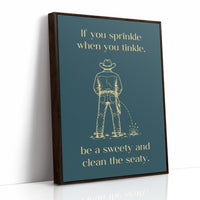 Sprinkle, Tinkle, Clean the Seaty in Teal & Gold