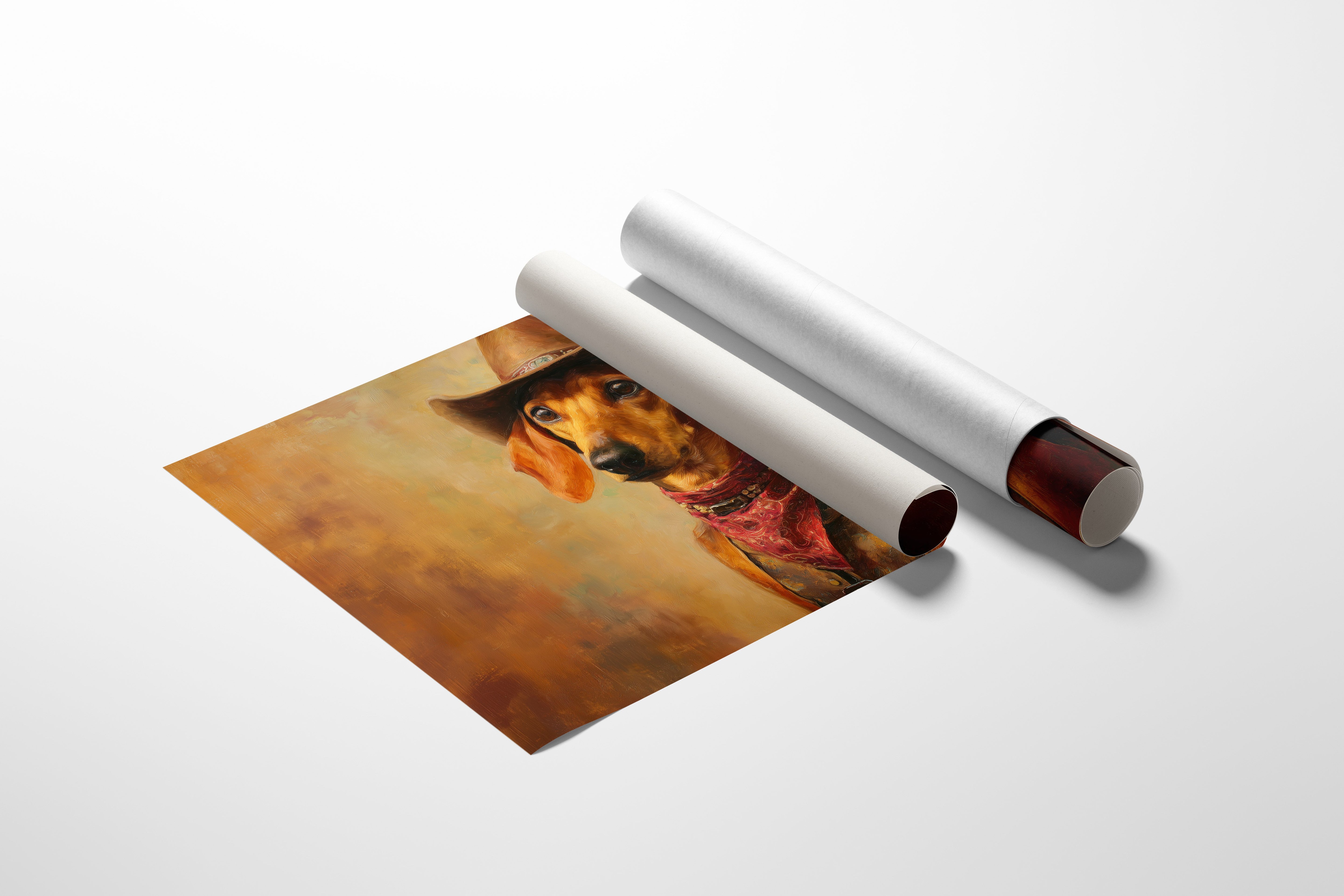 Dachshund Wears The Sunset Trail