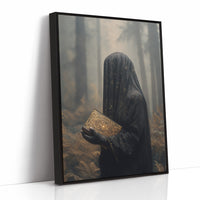 Ancient Tomes Between Forest Mists