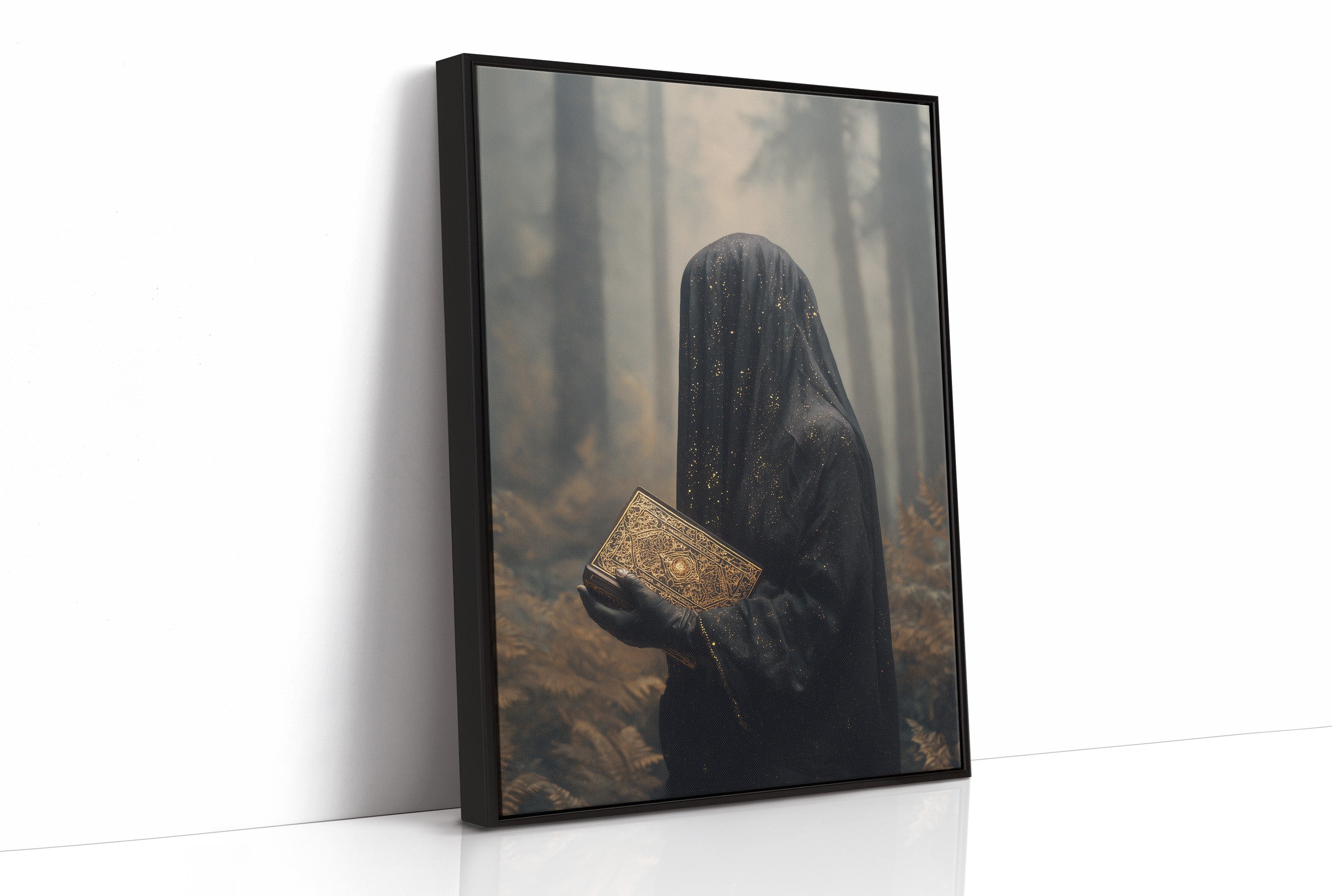 Ancient Tomes Between Forest Mists
