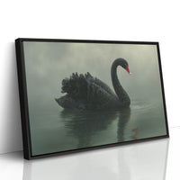 Elegant Glide Through Misty Waters