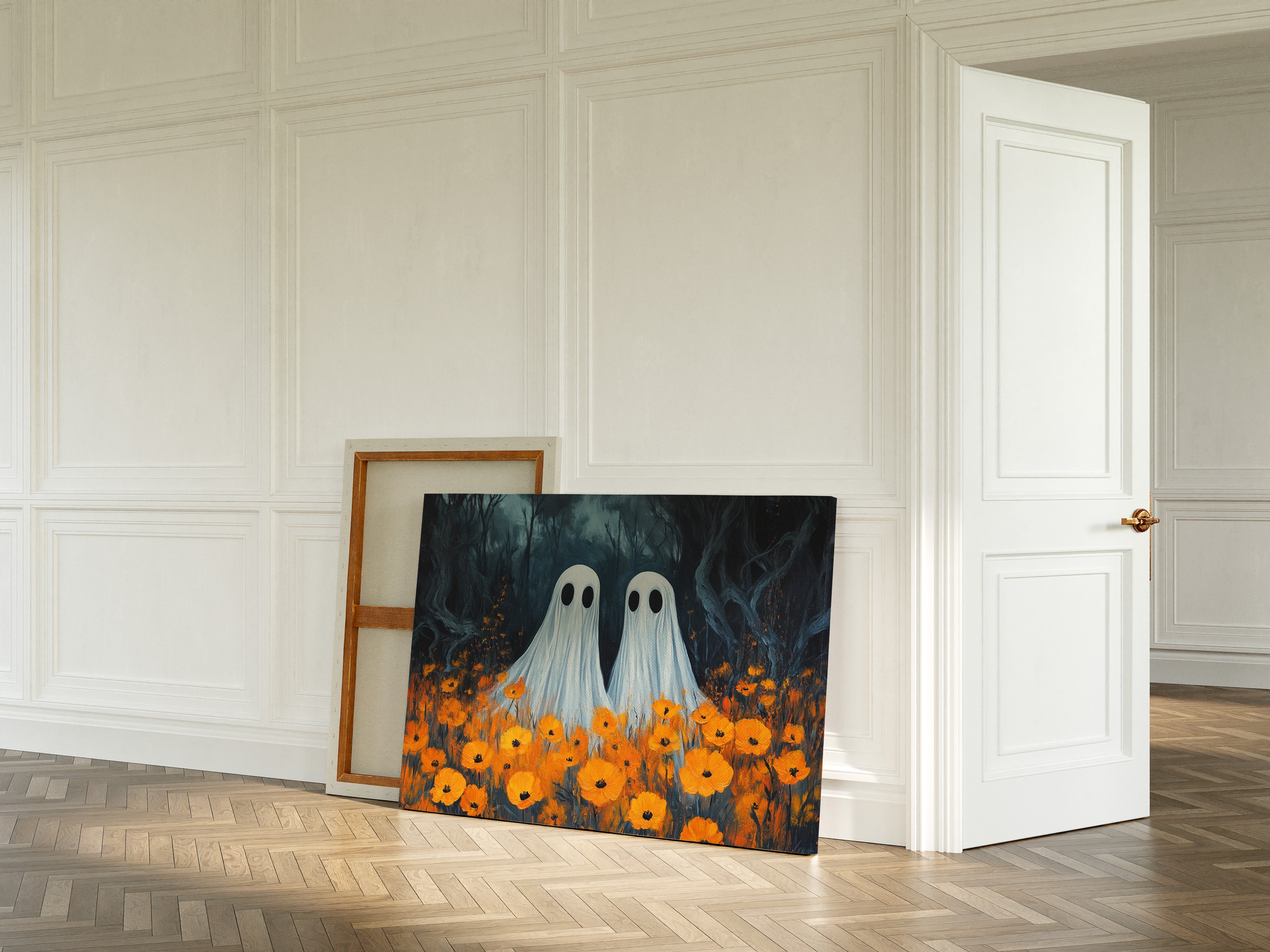 Spectral Friends Among Autumn Poppies