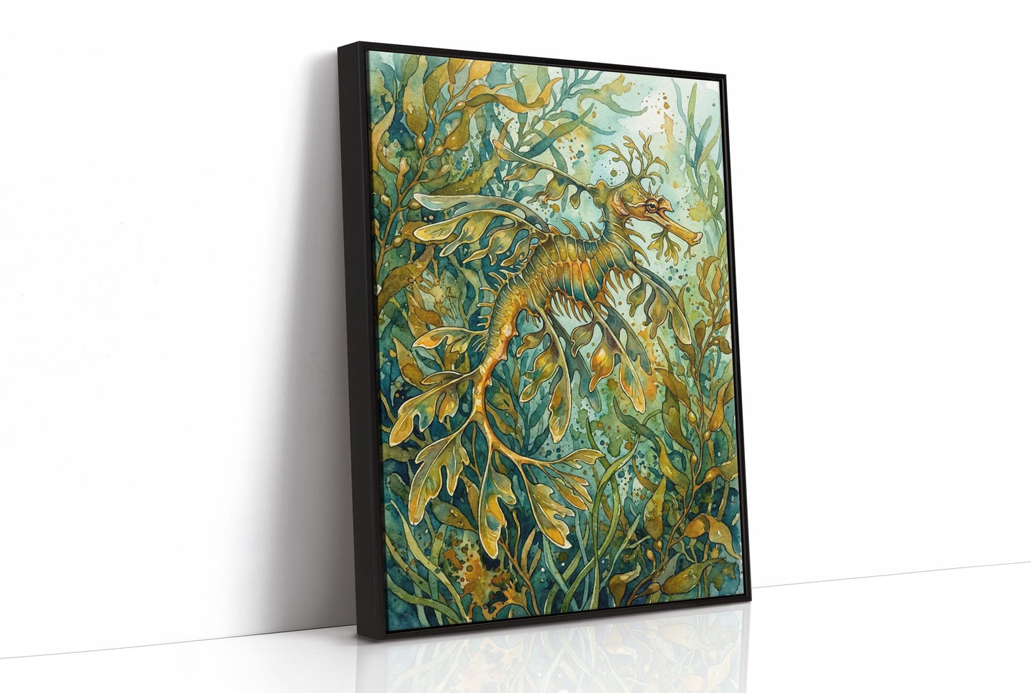 Kelp Disguise: Watercolor Leafy Sea Dragon