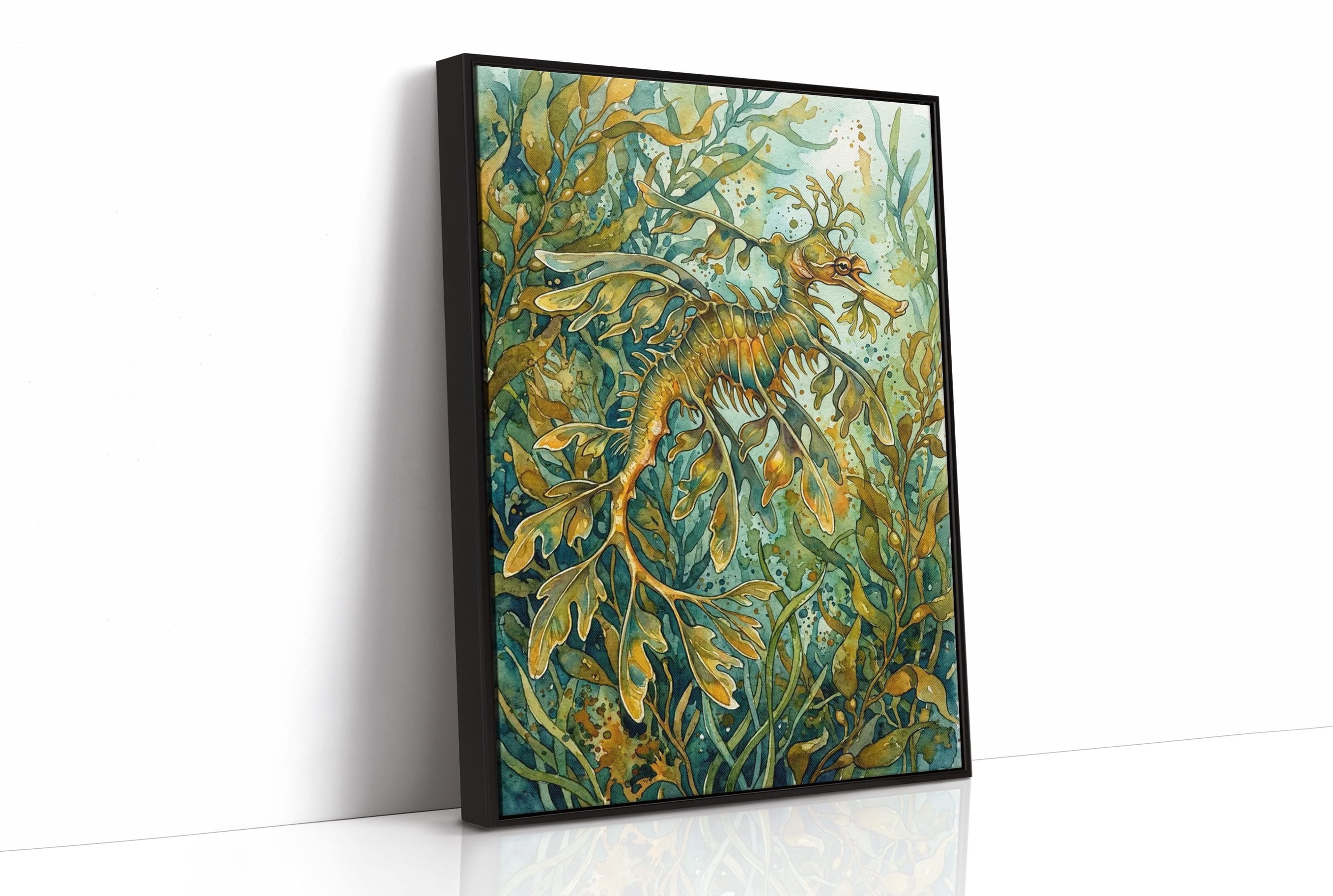 Kelp Disguise: Watercolor Leafy Sea Dragon