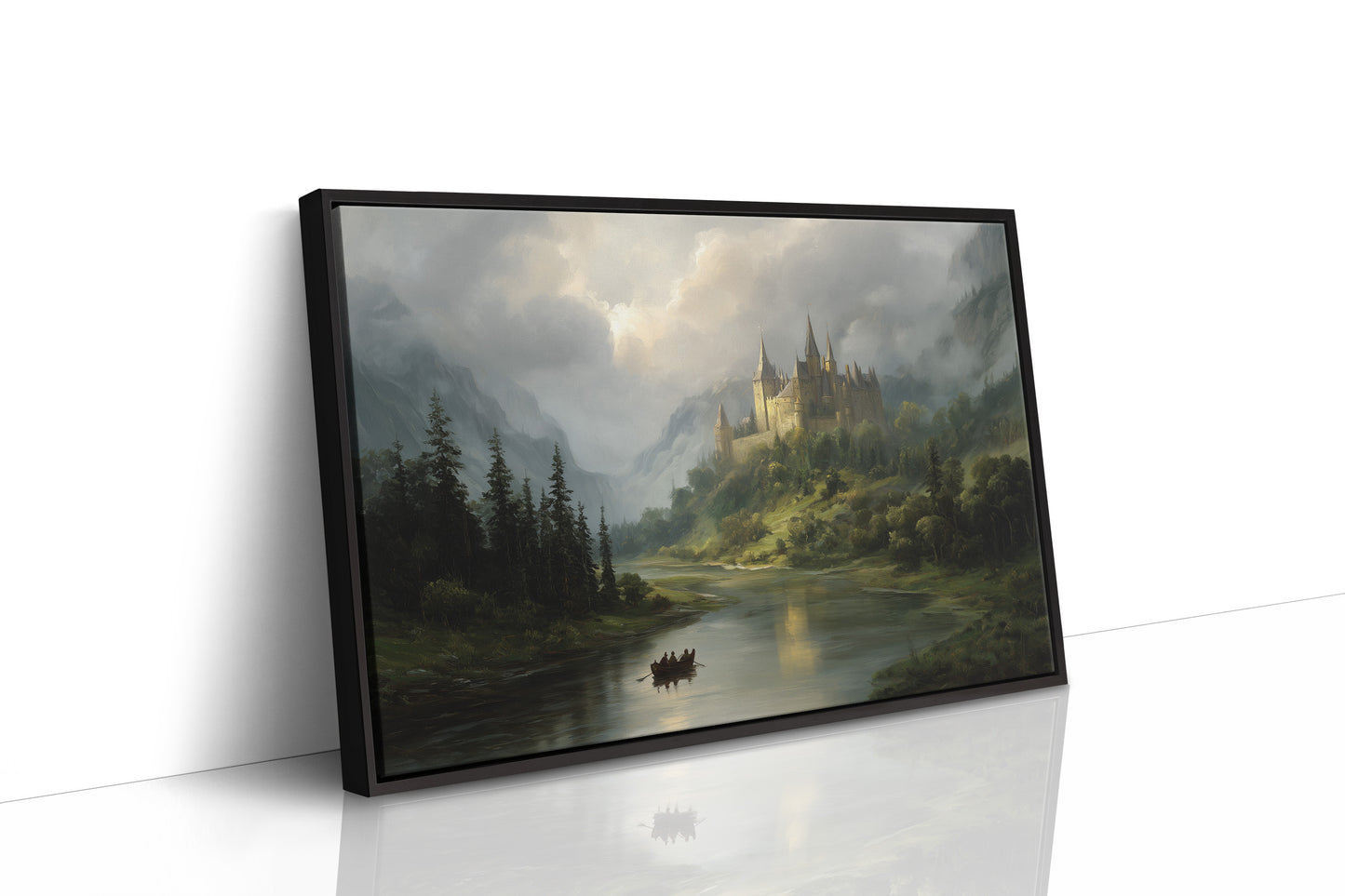 Castle Waters Under Stormy Skies