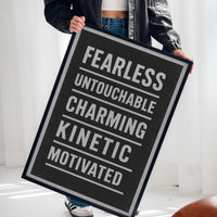 Fearless Motivated Kinetic Bold Text Art