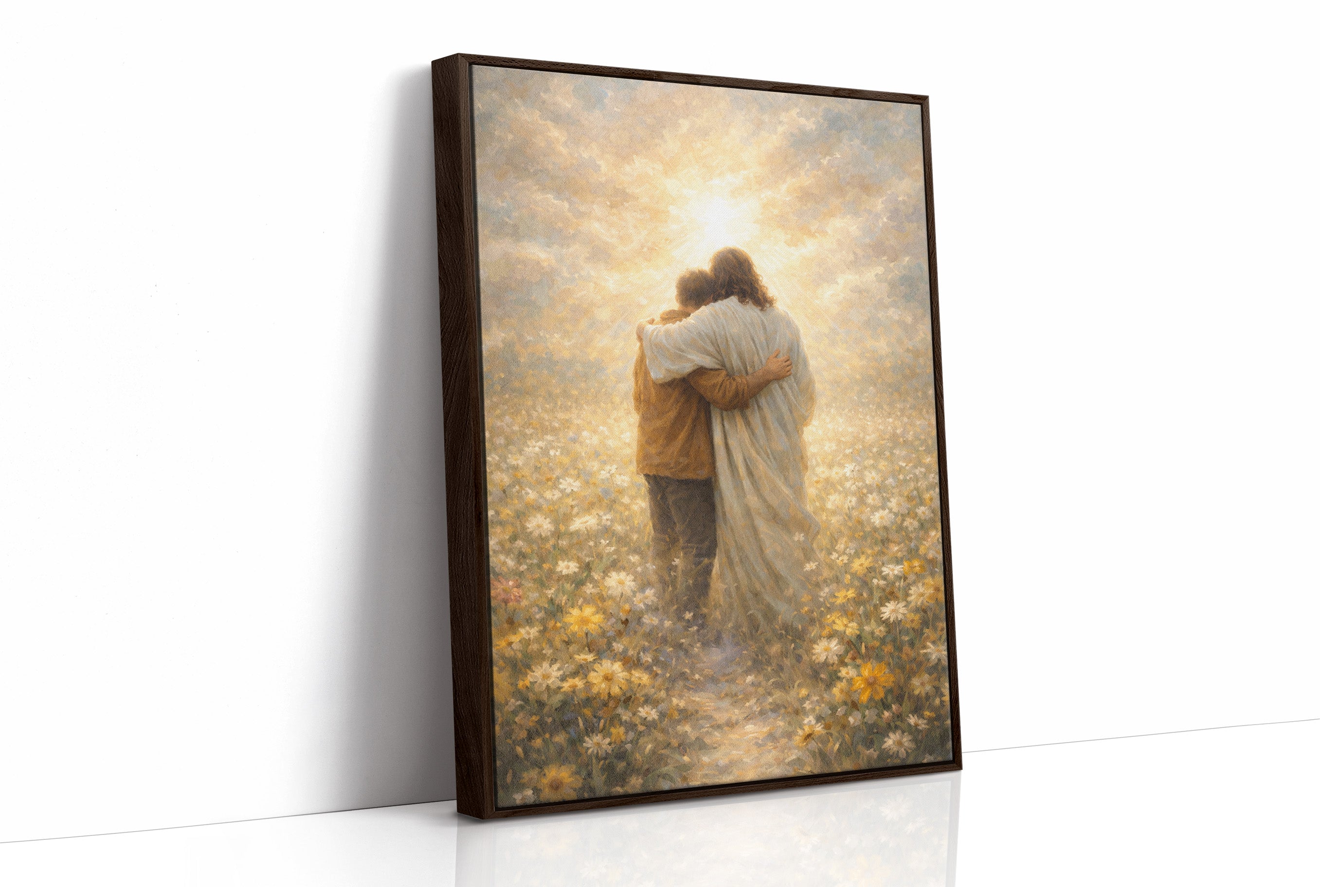 Ethereal Embrace in Golden Meadow