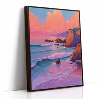 Coral Cliffs Meet Twilight Waves