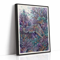 Iridescent Camouflage: Watercolor Cuttlefish Study