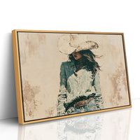 Belt Buckle, White Hat Portrait