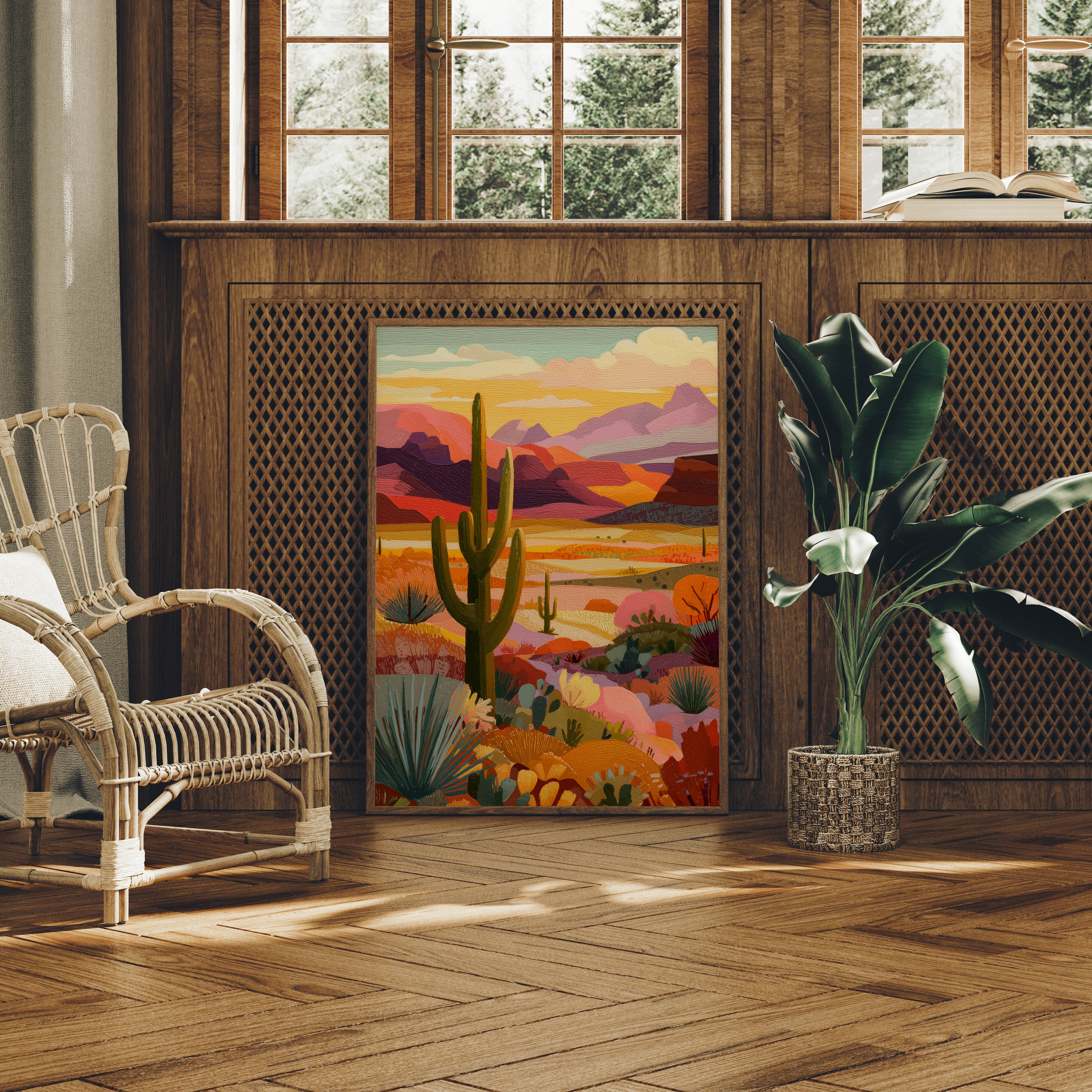 Saguaros Paint Their Evening Stories