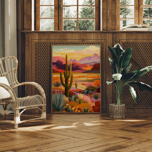 Saguaros Paint Their Evening Stories
