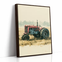 Old Red: Weathered Tractor in the Wheat Field