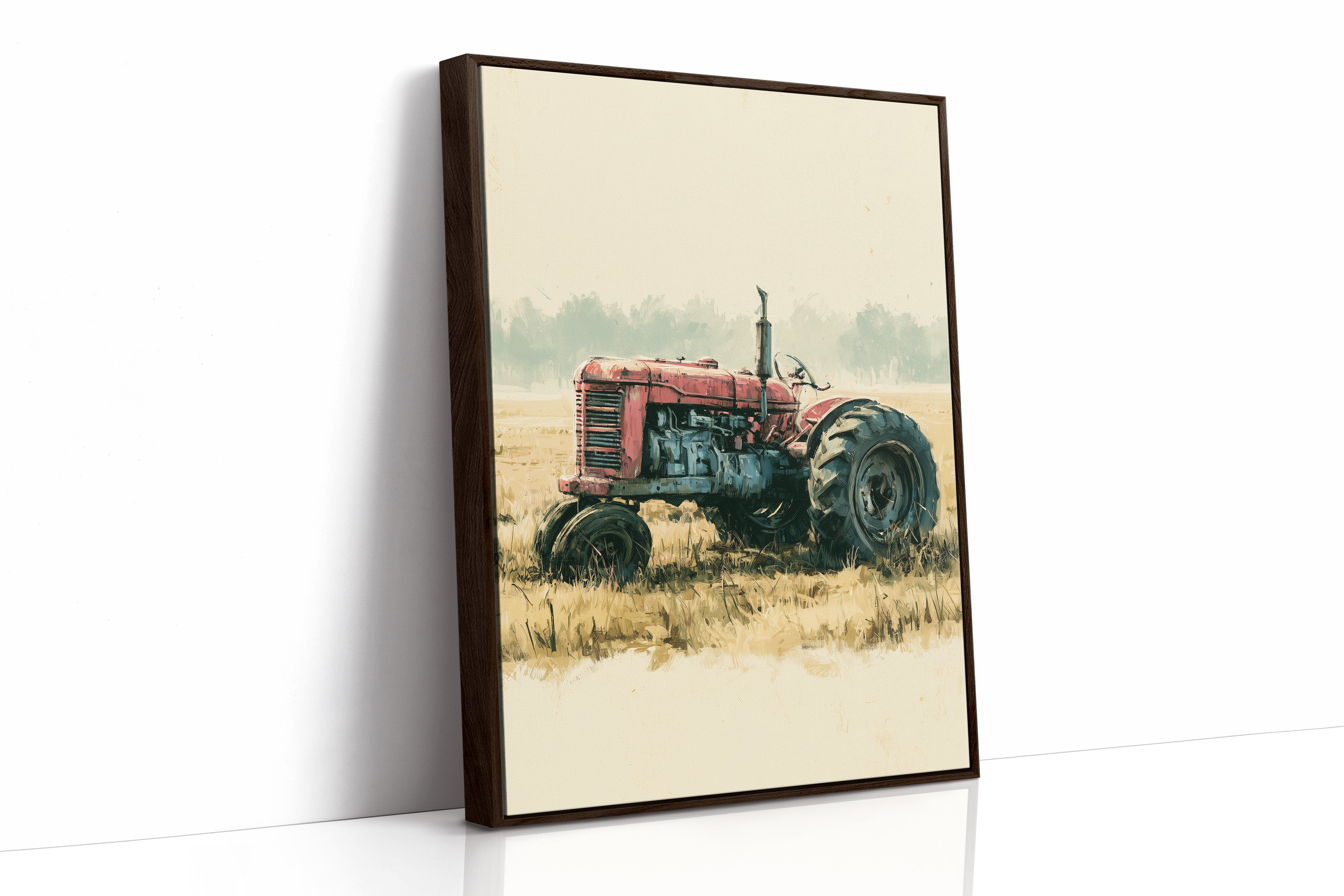 Old Red: Weathered Tractor in the Wheat Field