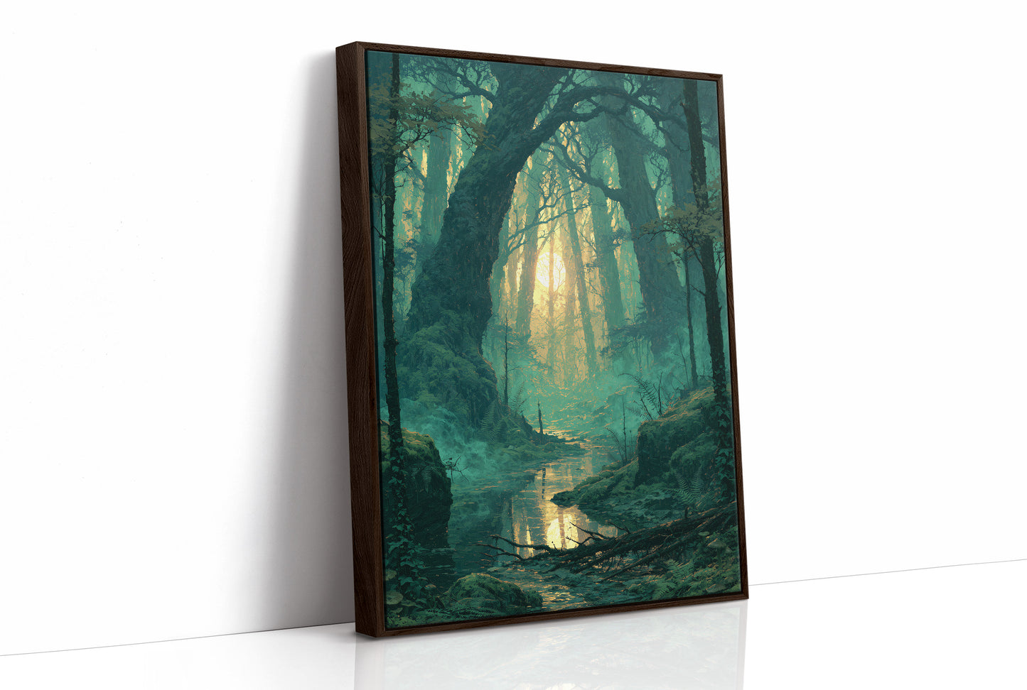 Emerald Hollow: Sunlight Through the Ferns