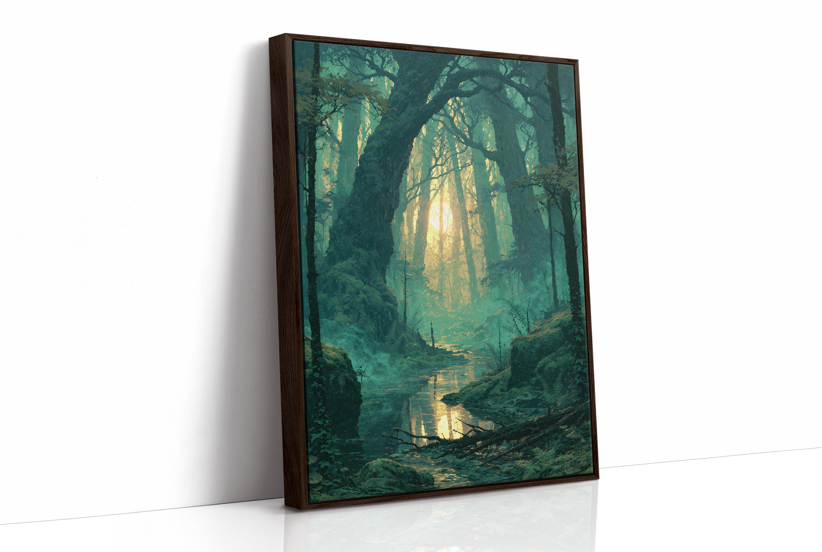 Emerald Hollow: Sunlight Through the Ferns