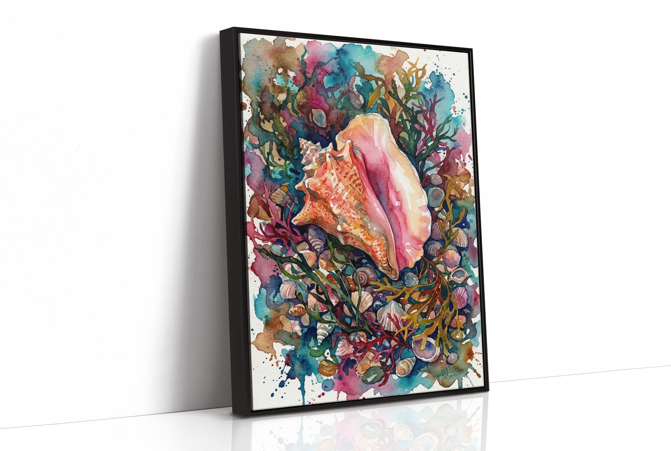 Conch Treasure: Watercolor Queen Conch Study