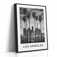 Downtown Skyline Palm Silhouettes