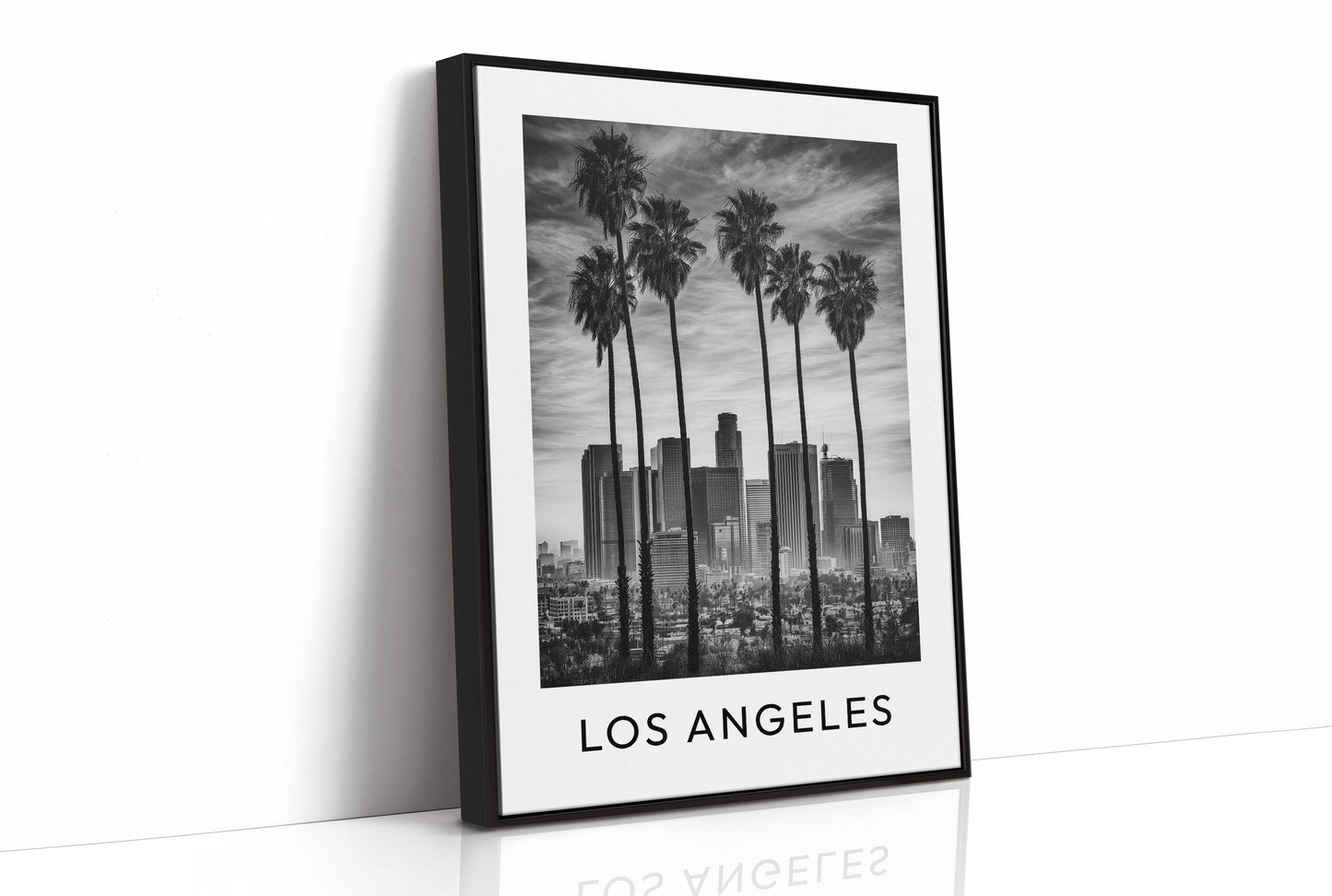 Downtown Skyline Palm Silhouettes