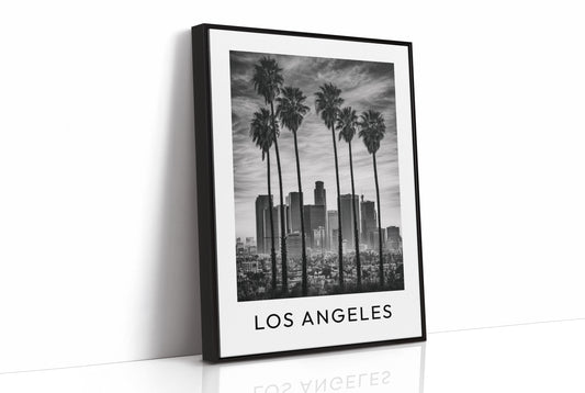 Downtown Skyline Palm Silhouettes