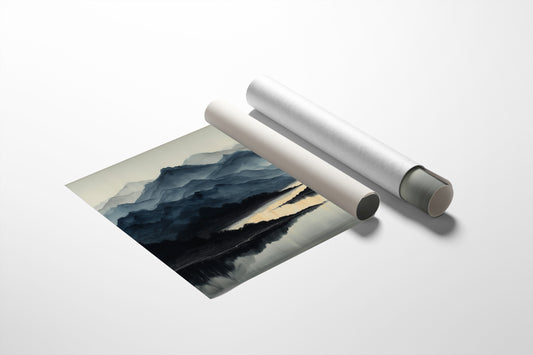 Misty Peaks Mirror Morning Light