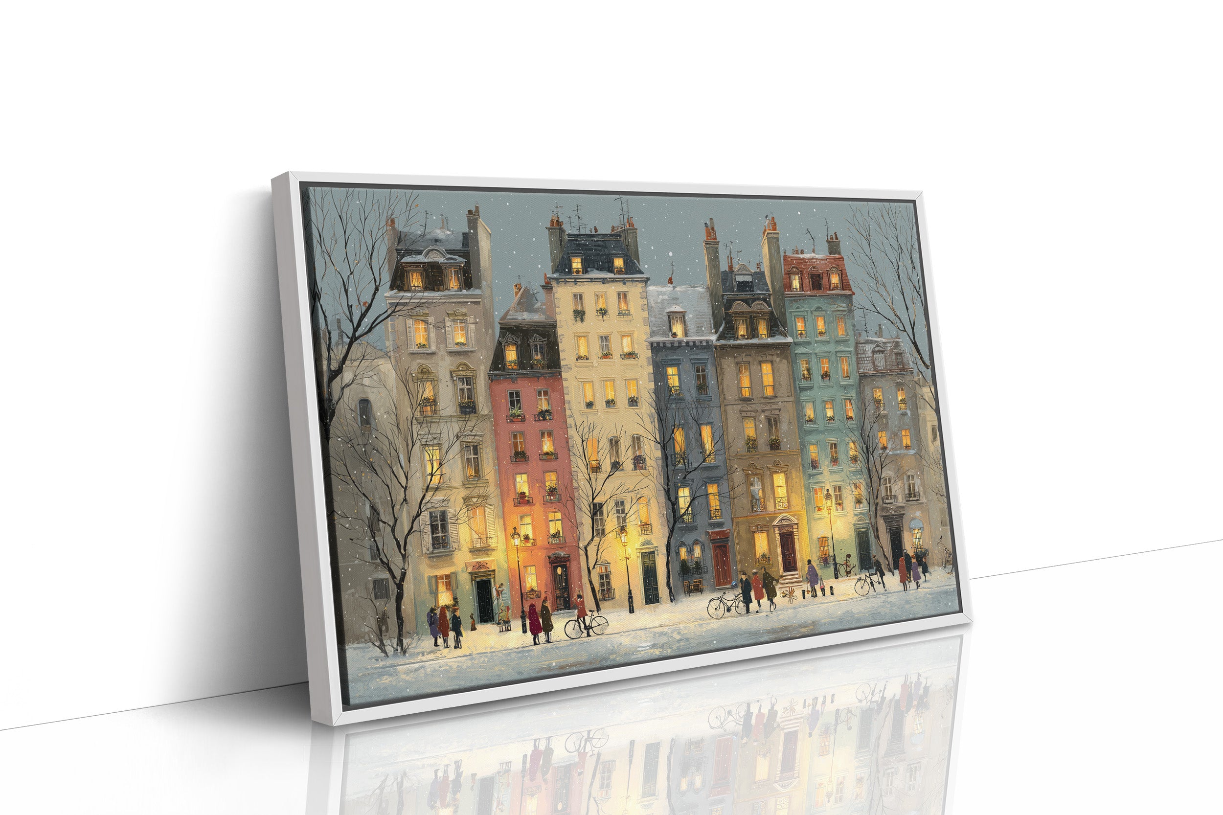 Parisian Winter Through Pastel Facades