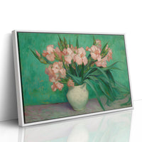 Blush Petals Against Emerald